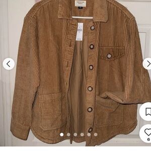 American Eagle Outfitters Women's Brown Corduroy Utility Jacket